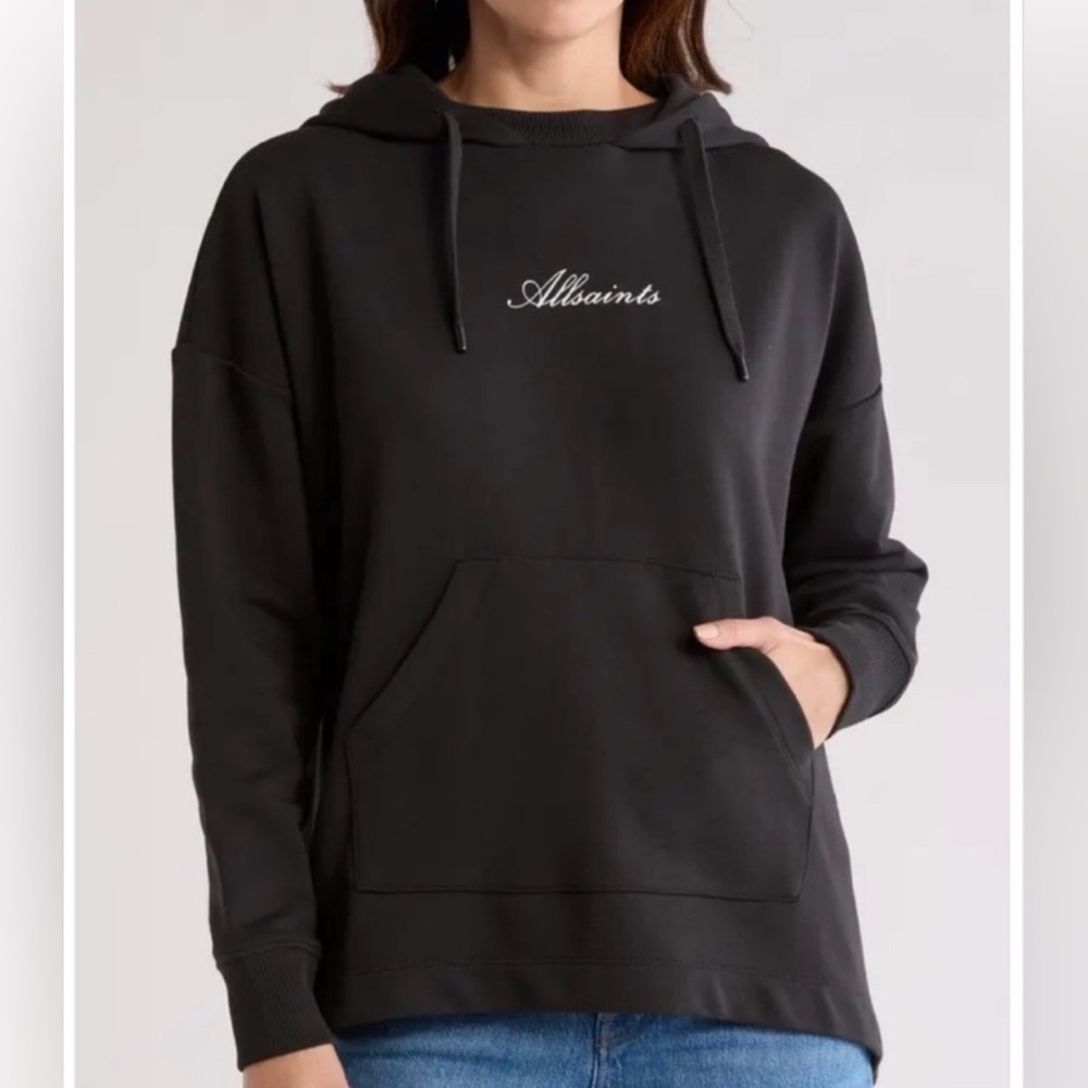 All Saints "Vita Etie" Black Hoodie - Picture 4 of 9